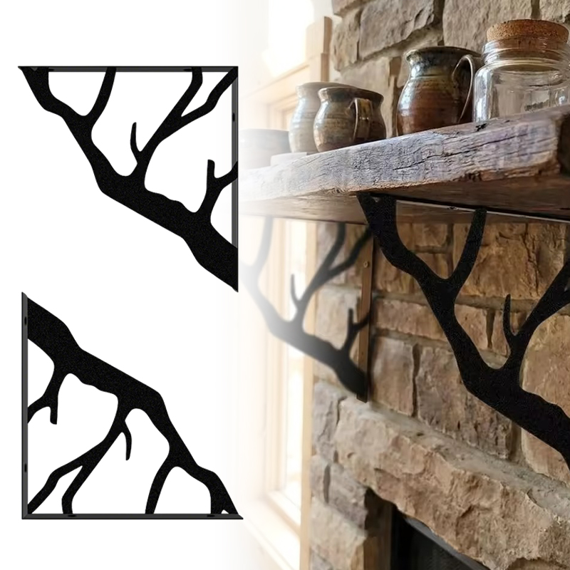 Shelf Bracket Pair - 2 SZT. Czarne metalowe półki w