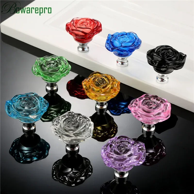 Bowarepro 50MM kryształowa róż – Furniture Hardware Pulls recenzja i cena